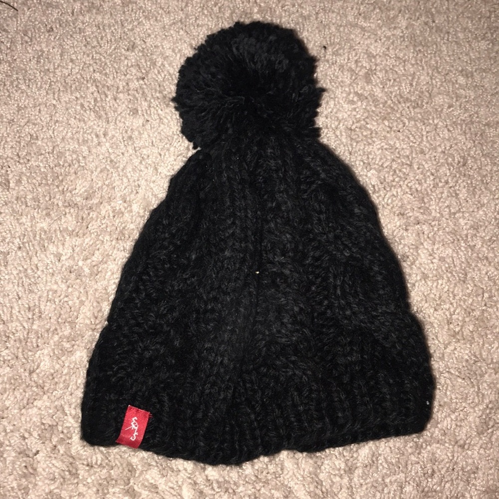Eastern Mountain Sports Black Pom hat